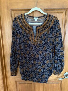 J. Jill embroidered floral top